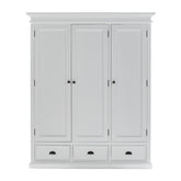 62" Off White Solid Wood Frame Standard Curio Cabinet With Six Shelves